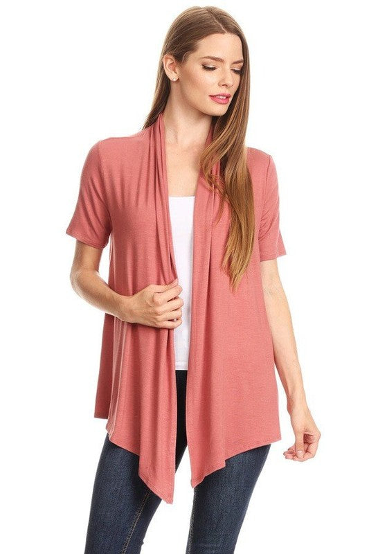 Solid, loose fit cardigan