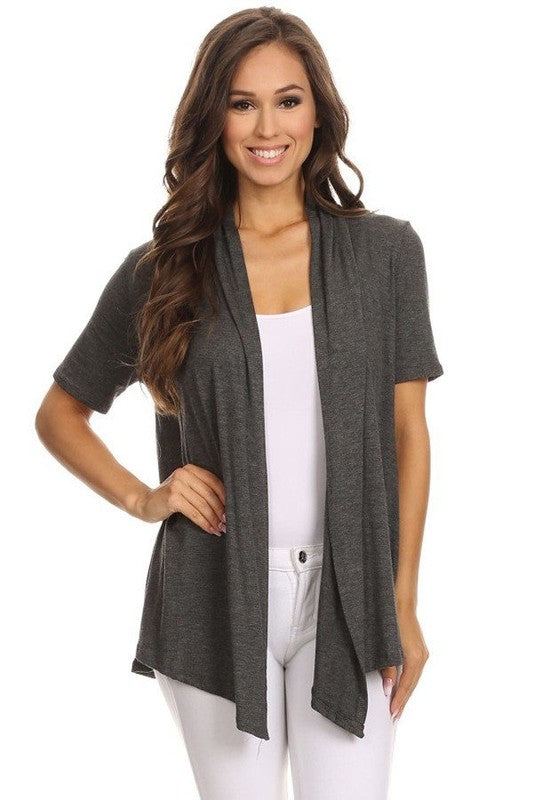 Solid, loose fit cardigan