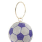 Full Rhinestone Soccer Ball Clutch