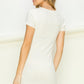 Short Sleeve Casual Hem Bodycon Mini Dress