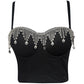 French Corset Drill Chain Stage Costume Sexy Women Summer Wrapped Chest Sexy Backless Women Outerwear Camisole