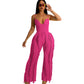 Women Clothing Suit Tassel Lace Sling Jumpsuit Two Piece Set Straight Leg Pants Summer