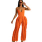 Women Clothing Suit Tassel Lace Sling Jumpsuit Two Piece Set Straight Leg Pants Summer