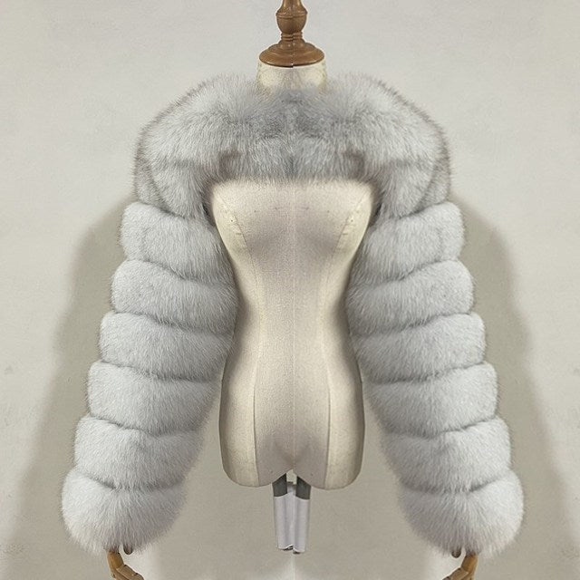 Autumn Winter Artificial Fur Faux Fur Ultra Short Faux Fur Coat Women