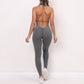 Lace up One Piece Quick Drying Skinny Yoga Pants Breathable Women Type Wrinkle Peach Hip Raise Exercise Workout Pants