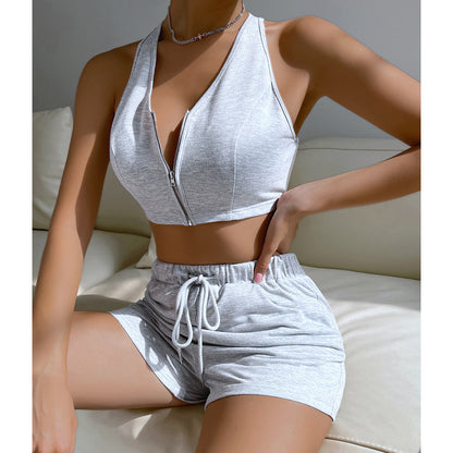 Sports Suit Spring Summer Casual Operation Women Short
