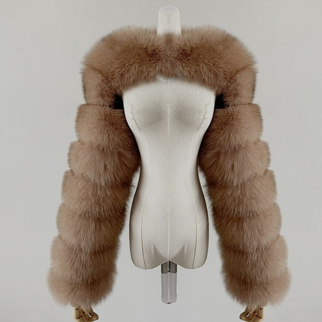 Autumn Winter Artificial Fur Faux Fur Ultra Short Faux Fur Coat Women