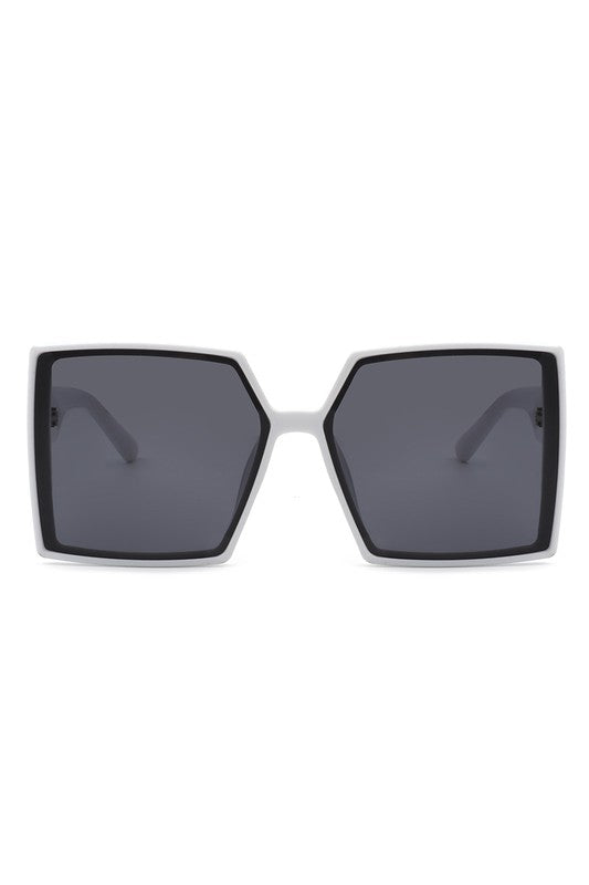 Square Flat Top Large Oversize Fashion Sunglasses