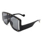 Square Oversize Shield Fashion Visor Sunglasses