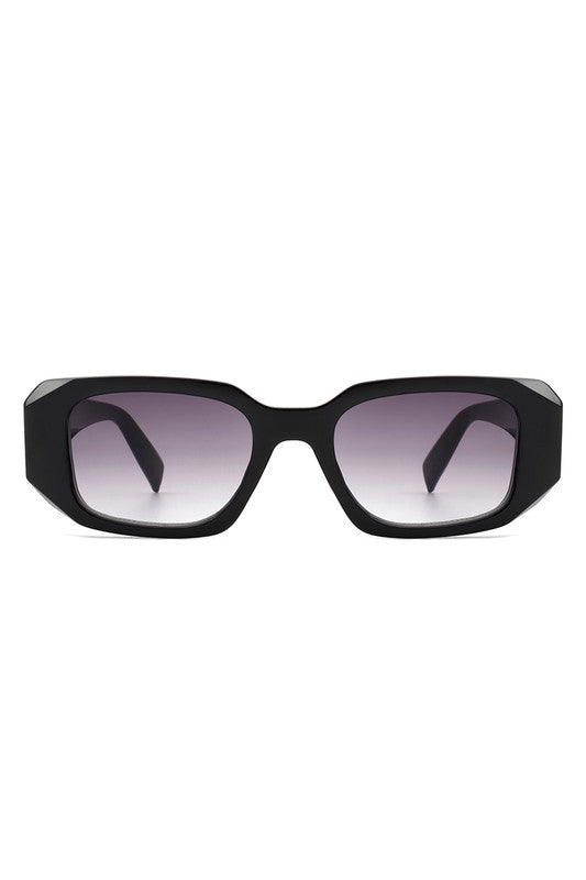 Rectangular Geometric Narrow Slim Retro Sunglasses