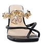 Social Bee Diamante Strap Heeled Sandals