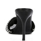 Diamante Strap Pointed Heel Sandals in Black
