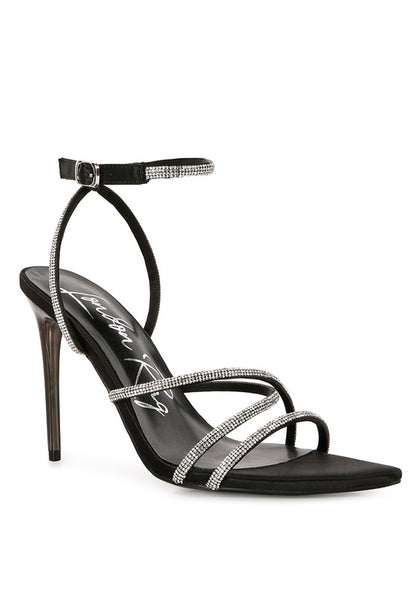 Dare Diamante Strap High Heeled Stiletto Sandals