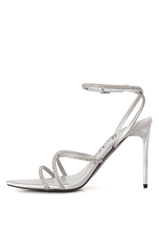 Dare Diamante Strap High Heeled Stiletto Sandals