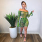Women Clothing Sexy Mesh Floral Print Two Piece Set Women Clothing