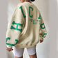 Knitted Women Letter Graphic Printed Loose Top Winter Casual All Matching Hoodie