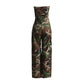 Personalized Fashionable Camouflage Pattern Women Jumpsuit Bandeau Slim Fit Slimming Work Clothes Women  Casual Pants