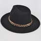 Faux hat with chain