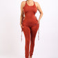 Strappy open back jumpsuit
