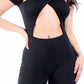 Crossed front detailed jumpsuit